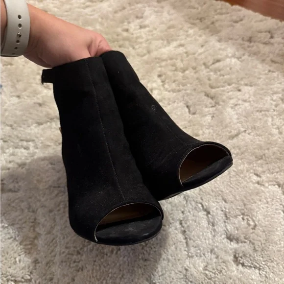 Lulus Black Suede Heels - Picture 6 of 7